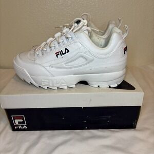 Fila Disruptor 2 Premium White 5FM00002 125 Womens Size 12